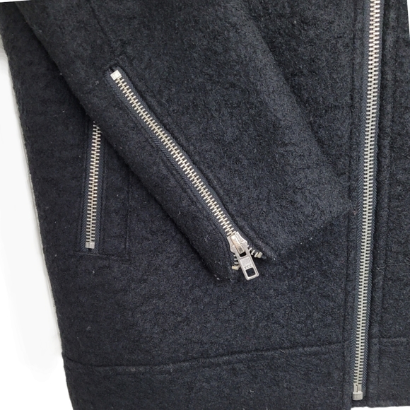 TOPSHOP Women's Coat Oversize Wool Zip Up Size 6 - Picture 8 of 12